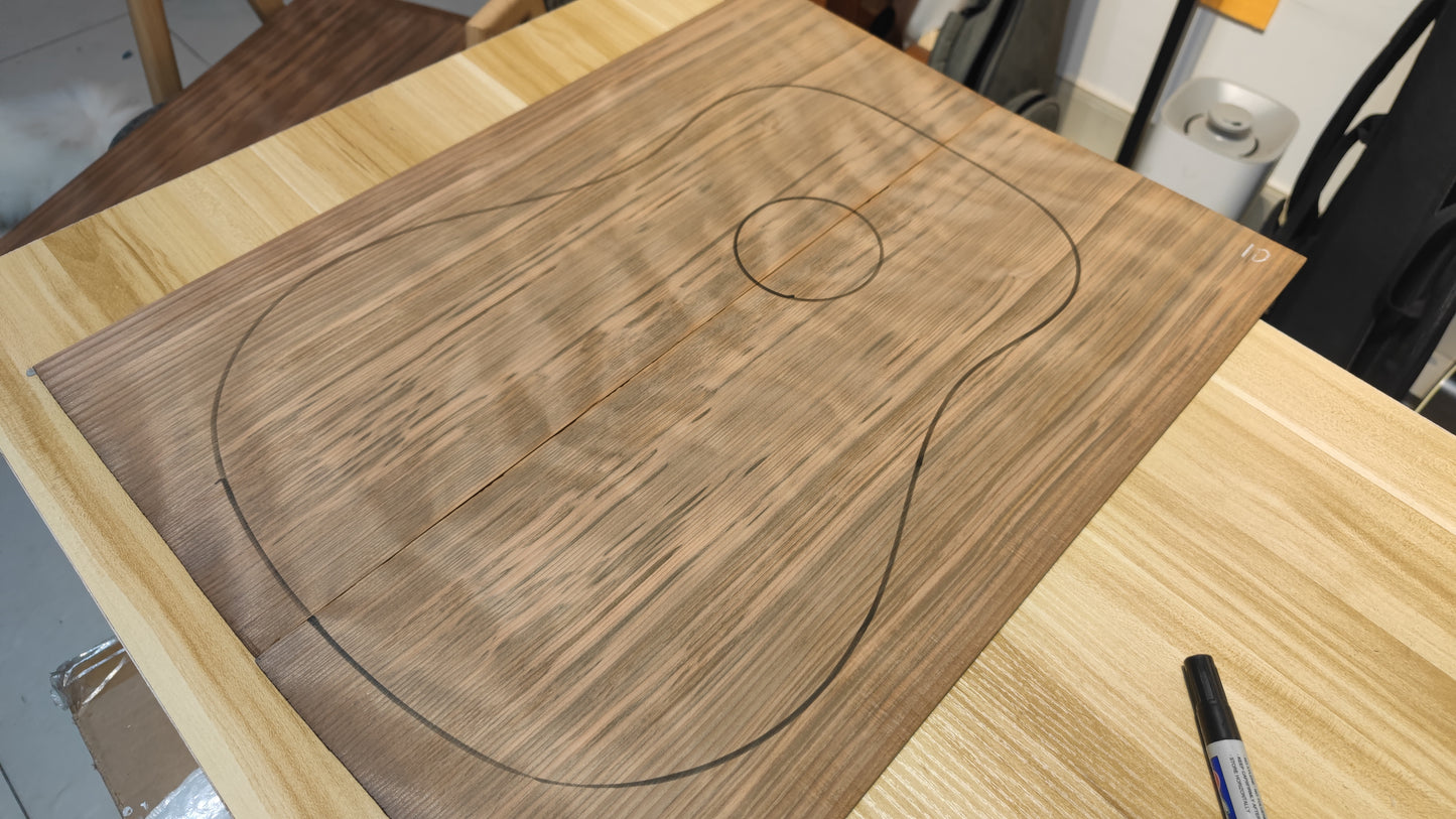 Curly ancient sinker redwood guitar top set #10