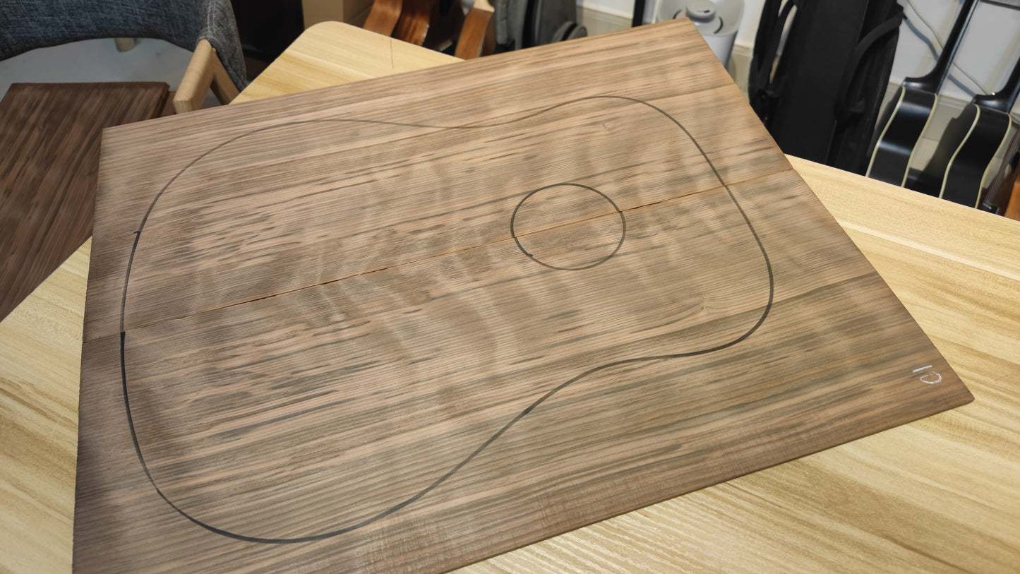 Curly ancient sinker redwood guitar top set #10