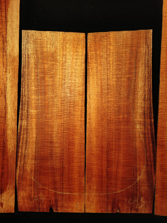 #CA3 Master Grade Hawaiian Koa guitar backs&sides set