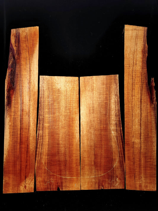 #CA3 Master Grade Hawaiian Koa guitar backs&sides set