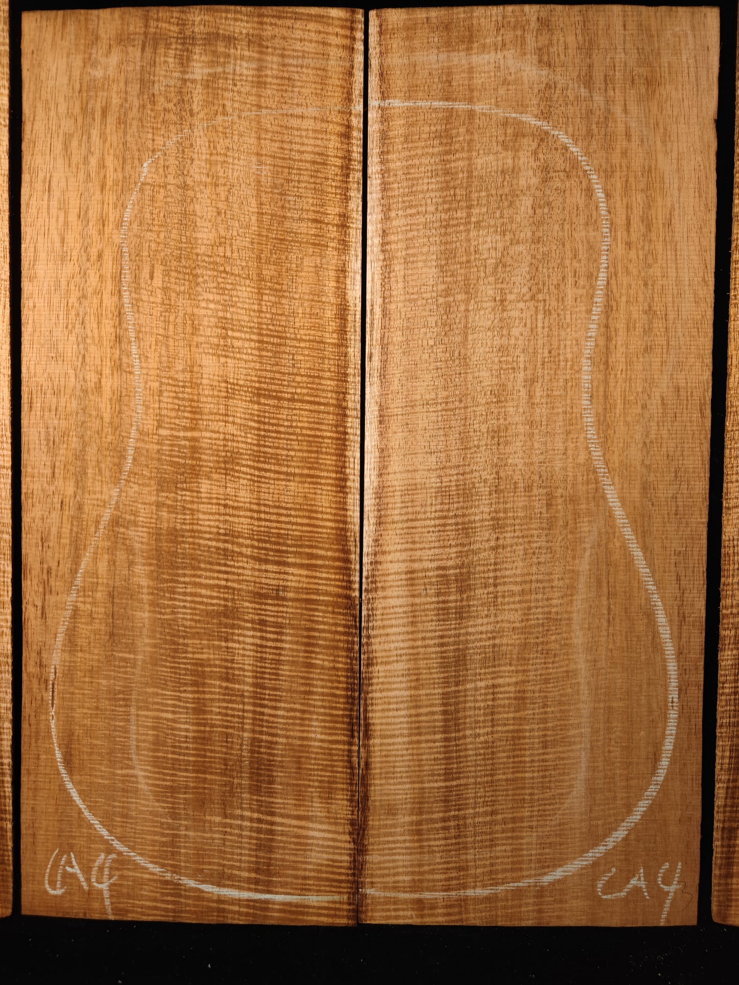 5A Grade Curly Hawaiian Koa guitar backs&sides set