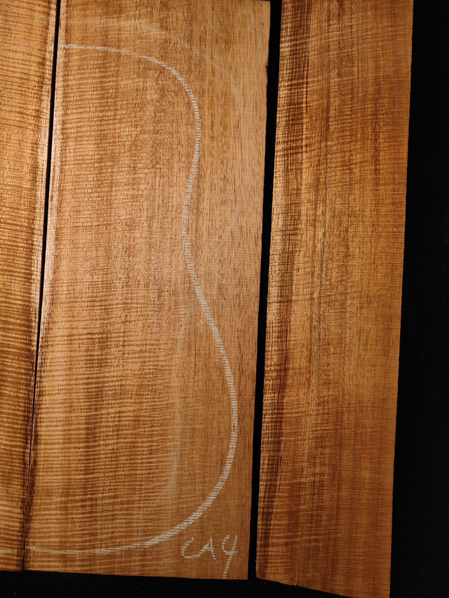 5A Grade Curly Hawaiian Koa guitar backs&sides set