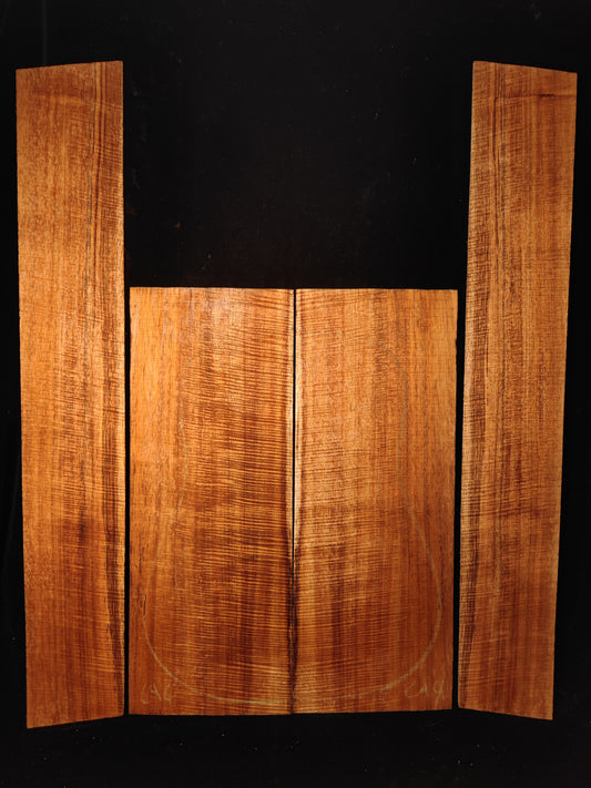 5A Grade Curly Hawaiian Koa guitar backs&sides set