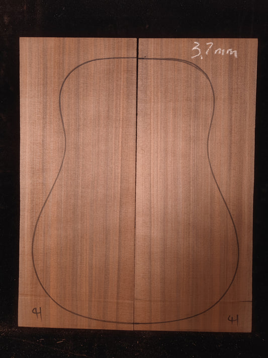 #41 curly sinker redwood guitar top set