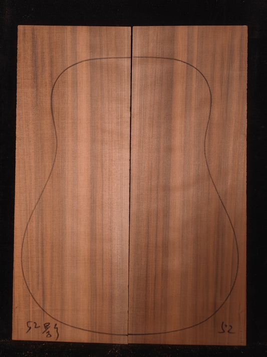 #52 curly sinker redwood guitar top set