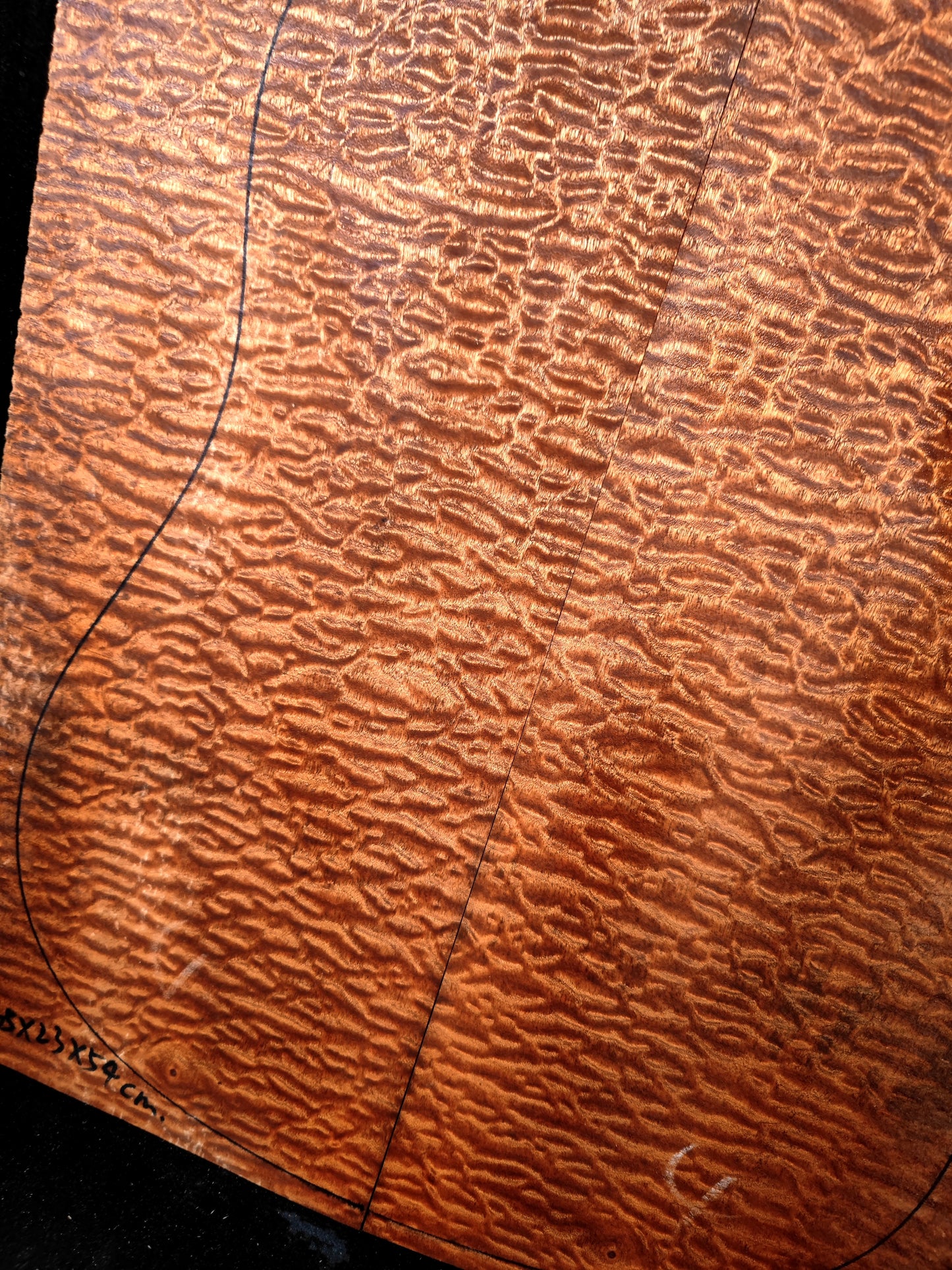 Quilted sapele electric guitar droptop set #4