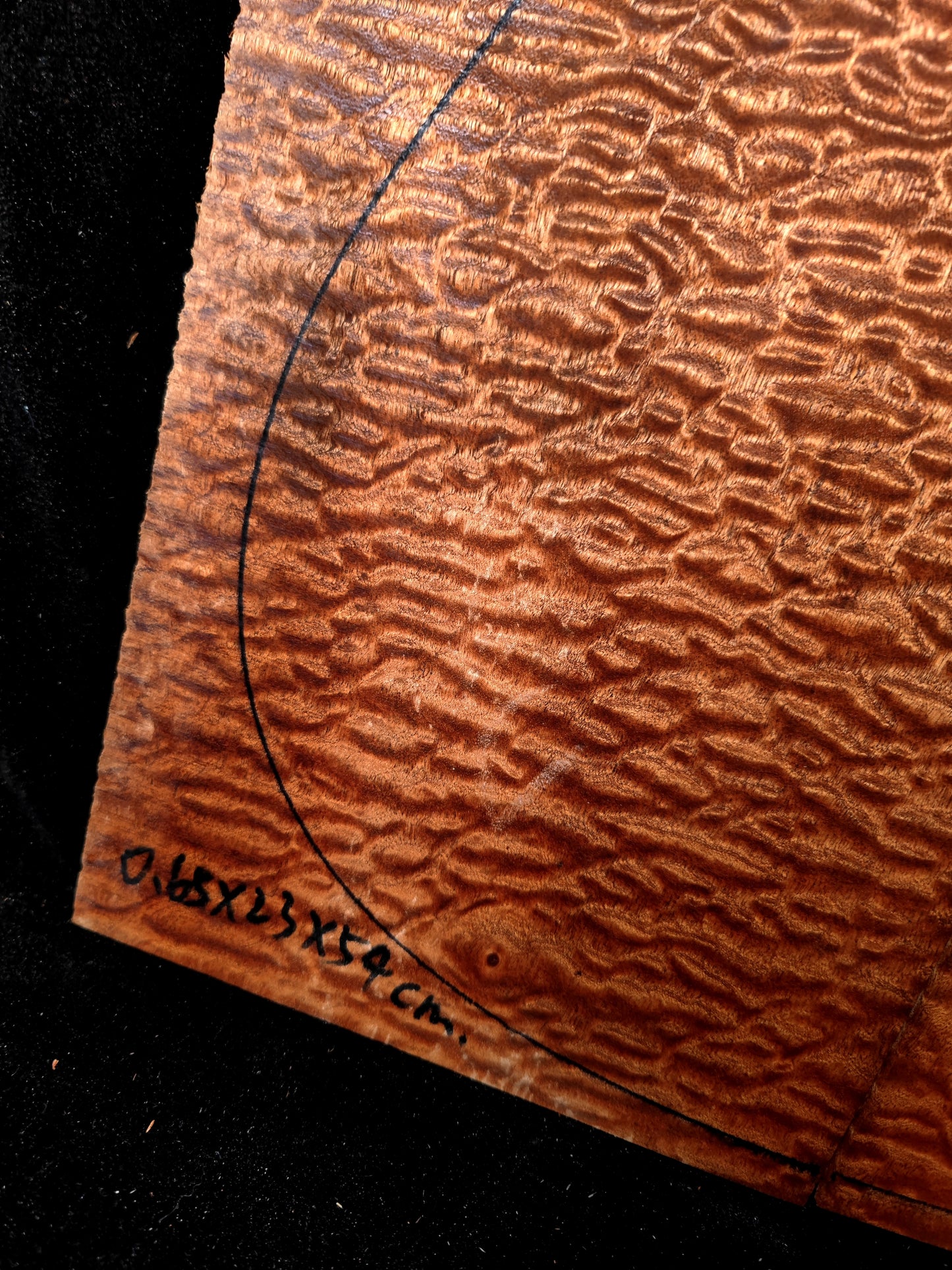 Quilted sapele electric guitar droptop set #4