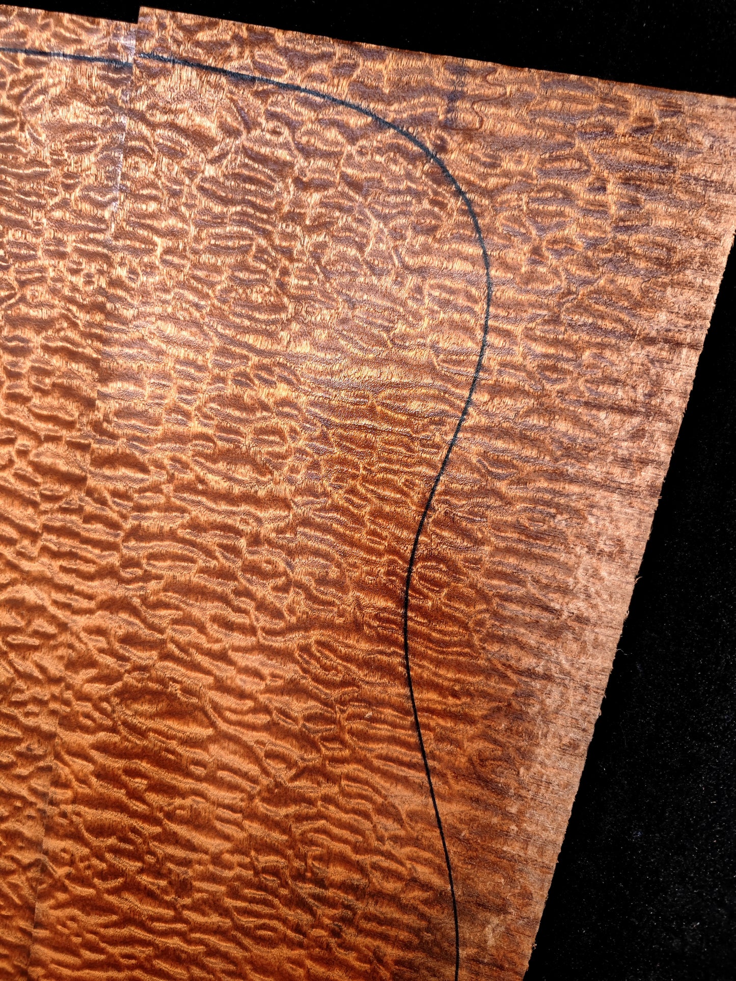 Quilted sapele electric guitar droptop set #4