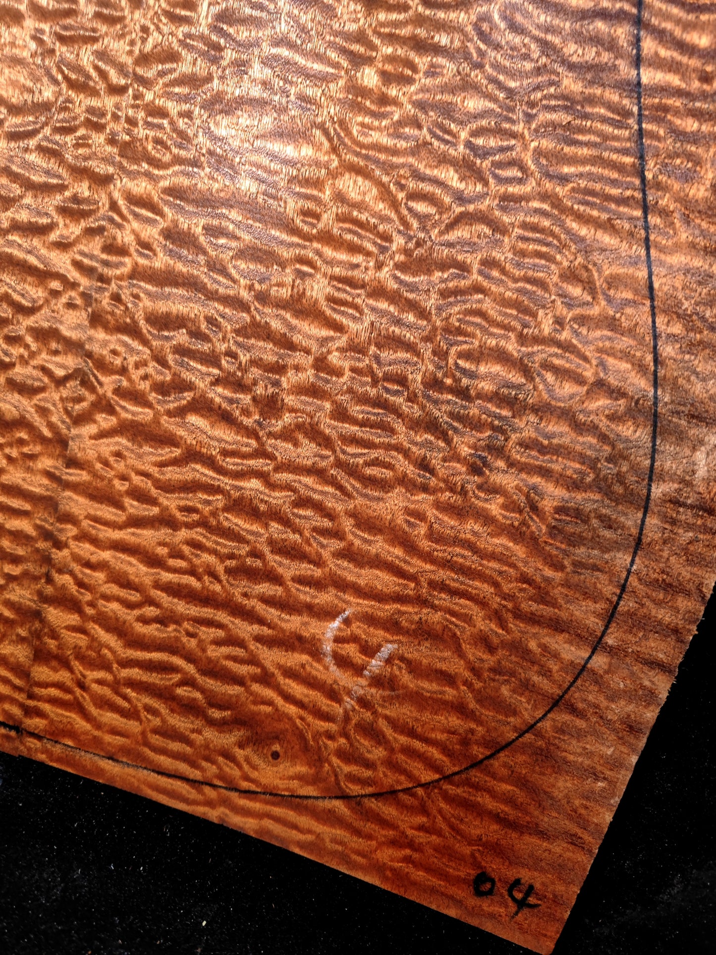 Quilted sapele electric guitar droptop set #4