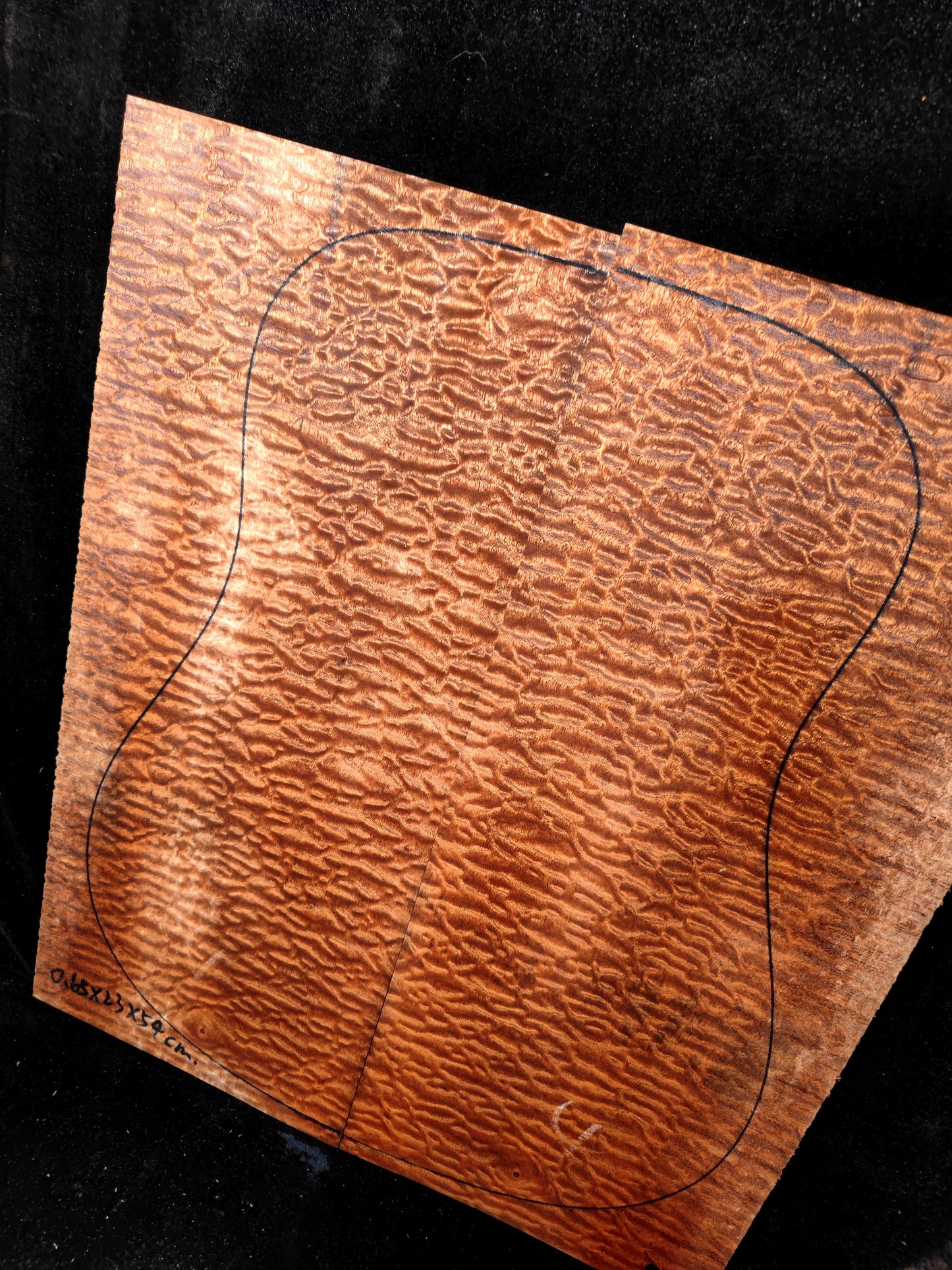 Quilted sapele electric guitar droptop set #4
