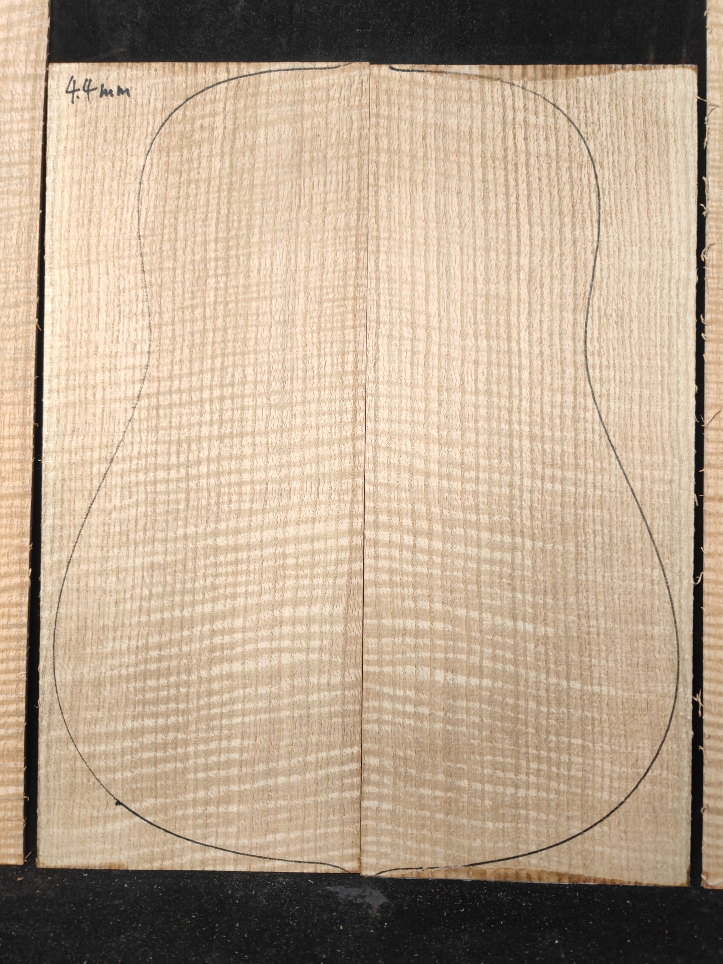 Curly Red Oka guitar Back&sides set