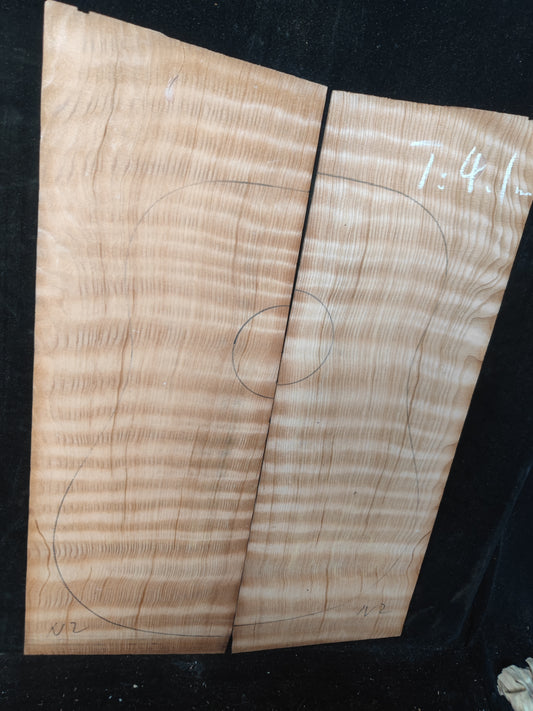 curly redwood guitar top set #N2