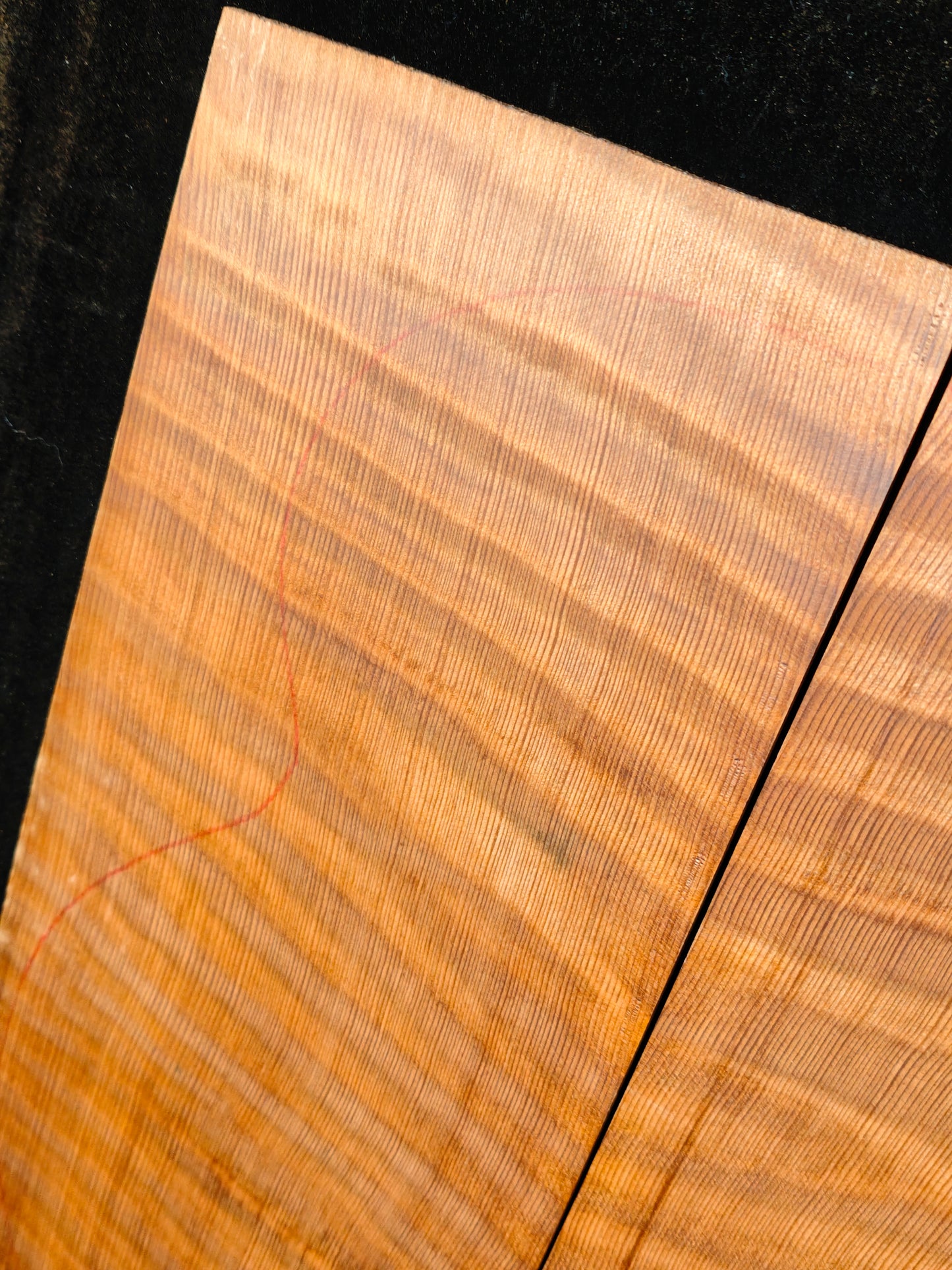 curly redwood guitar top set #T3
