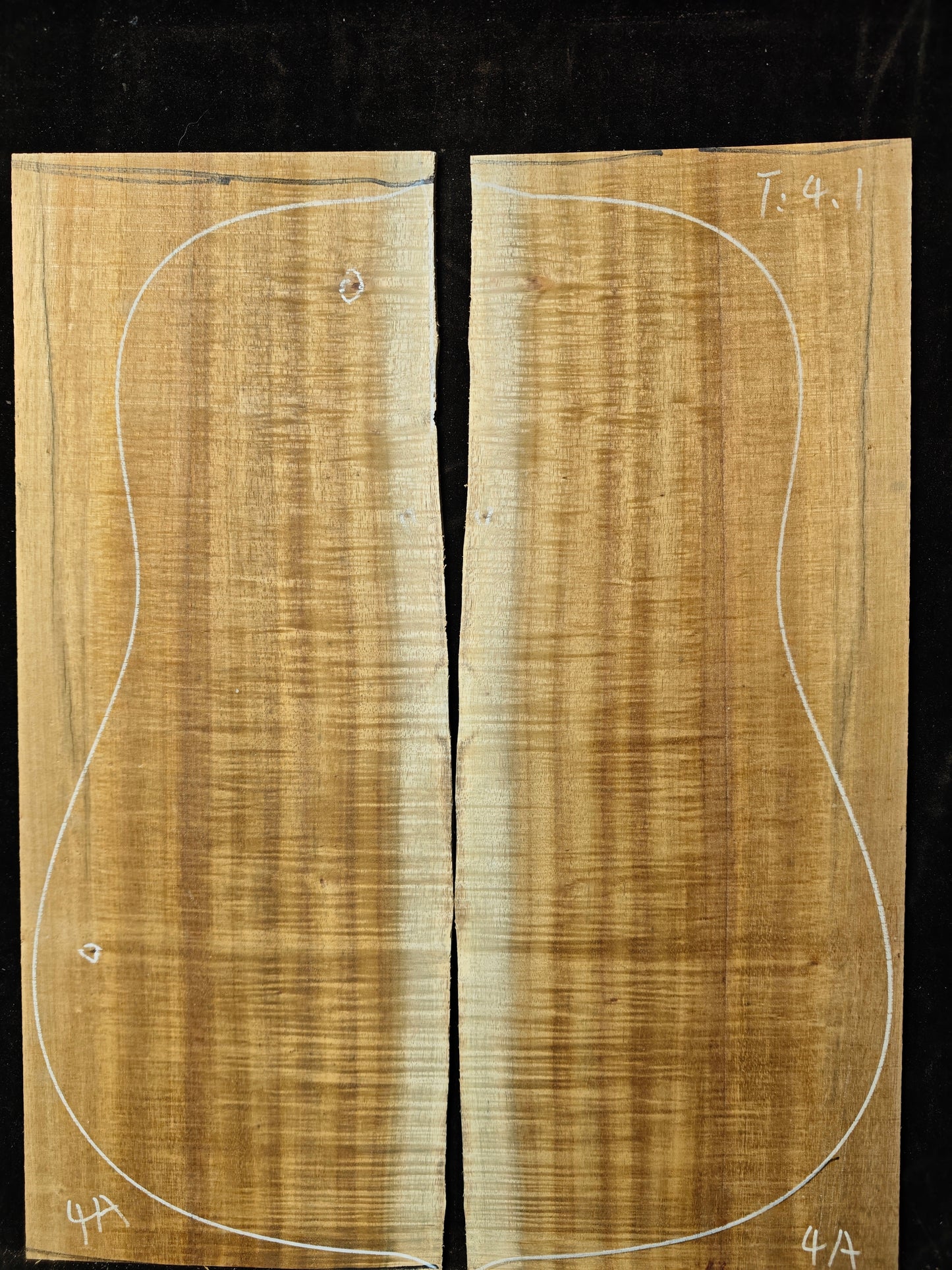 Asian acacia guitar back or top set #4