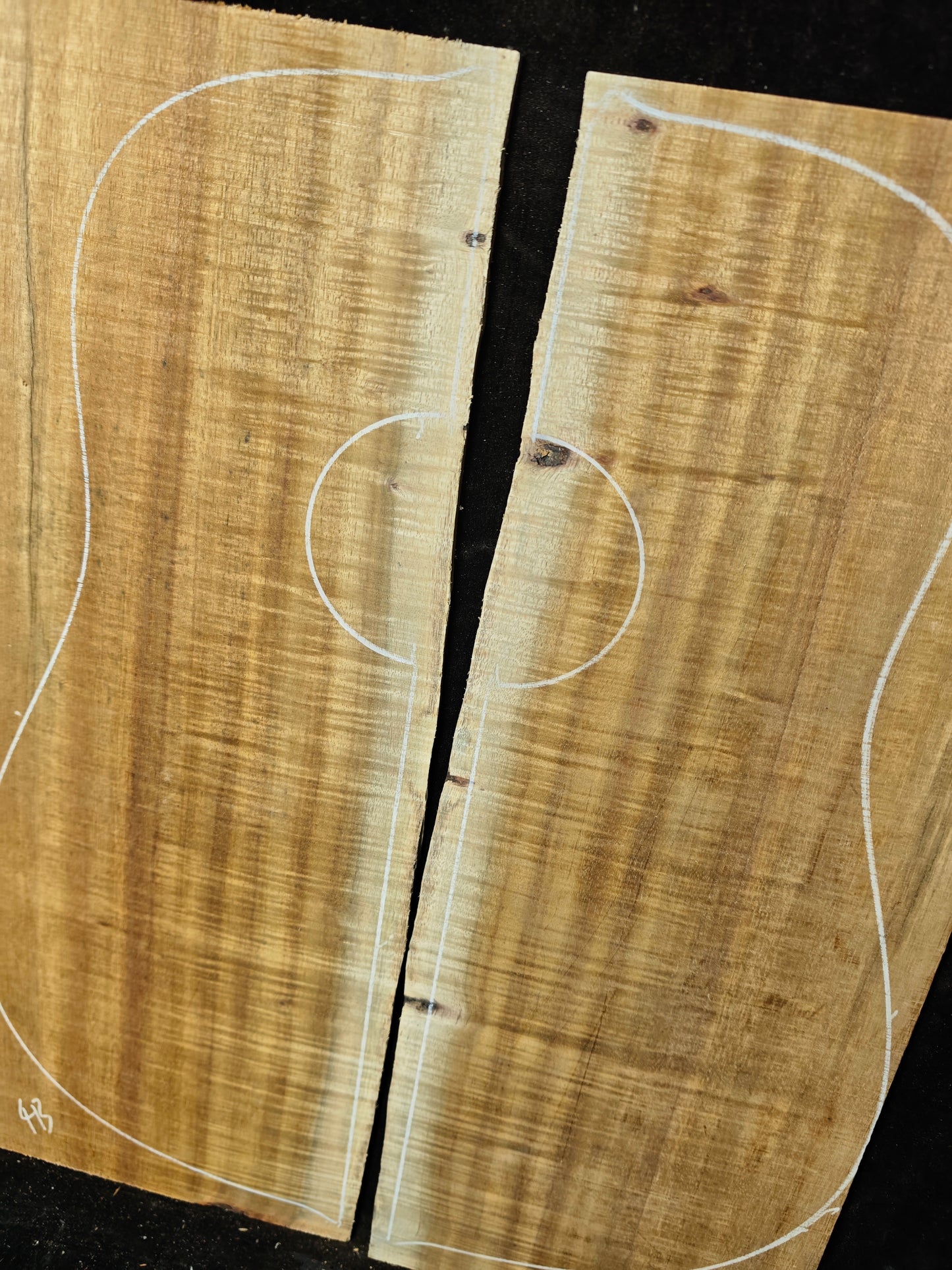 Asian acacia guitar back or top set #4