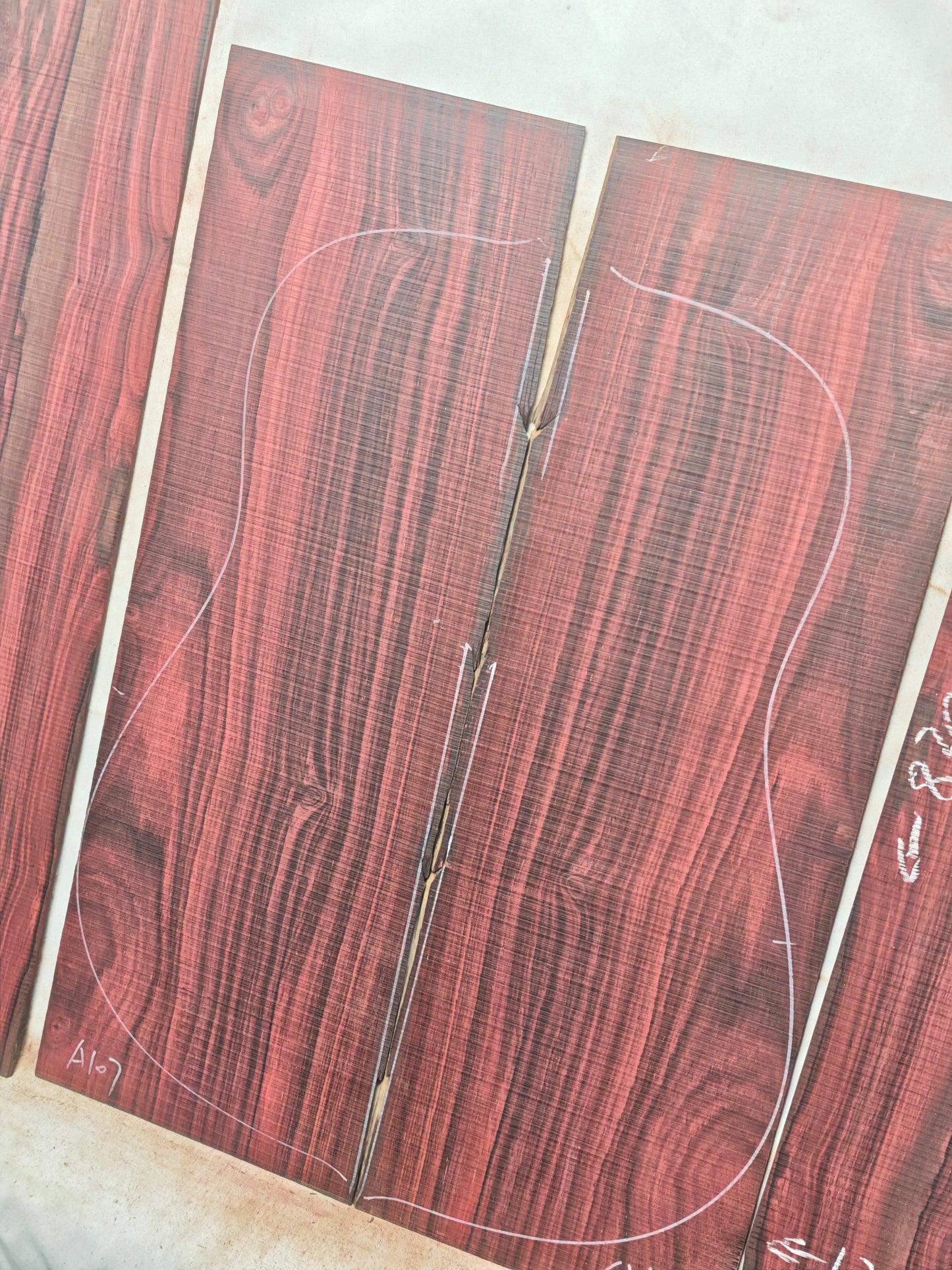 Bois de Rose madagascar rosewood back&sides guitar set A107
