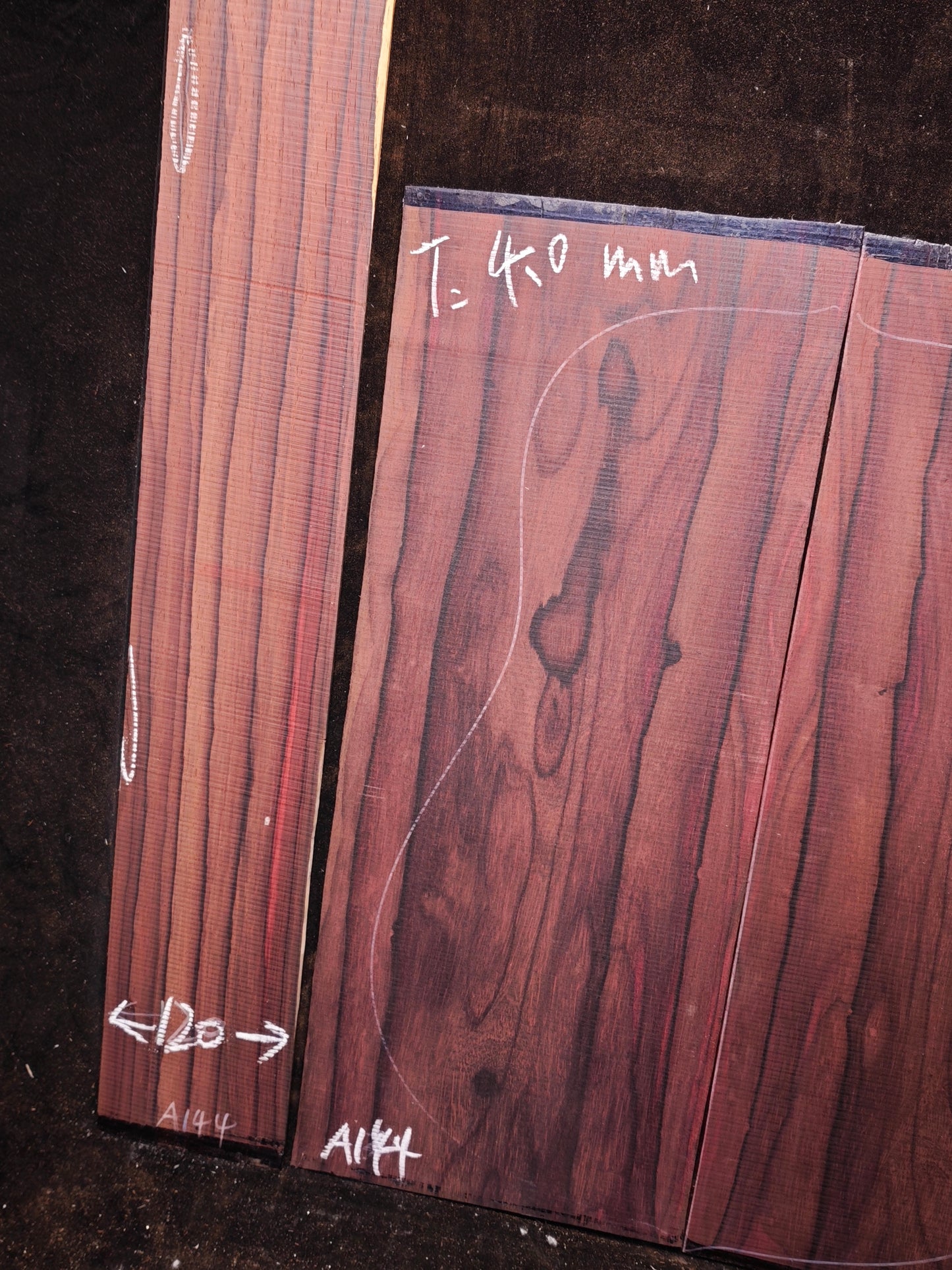 Bois de Rose madagascar rosewood back&sides guitar set