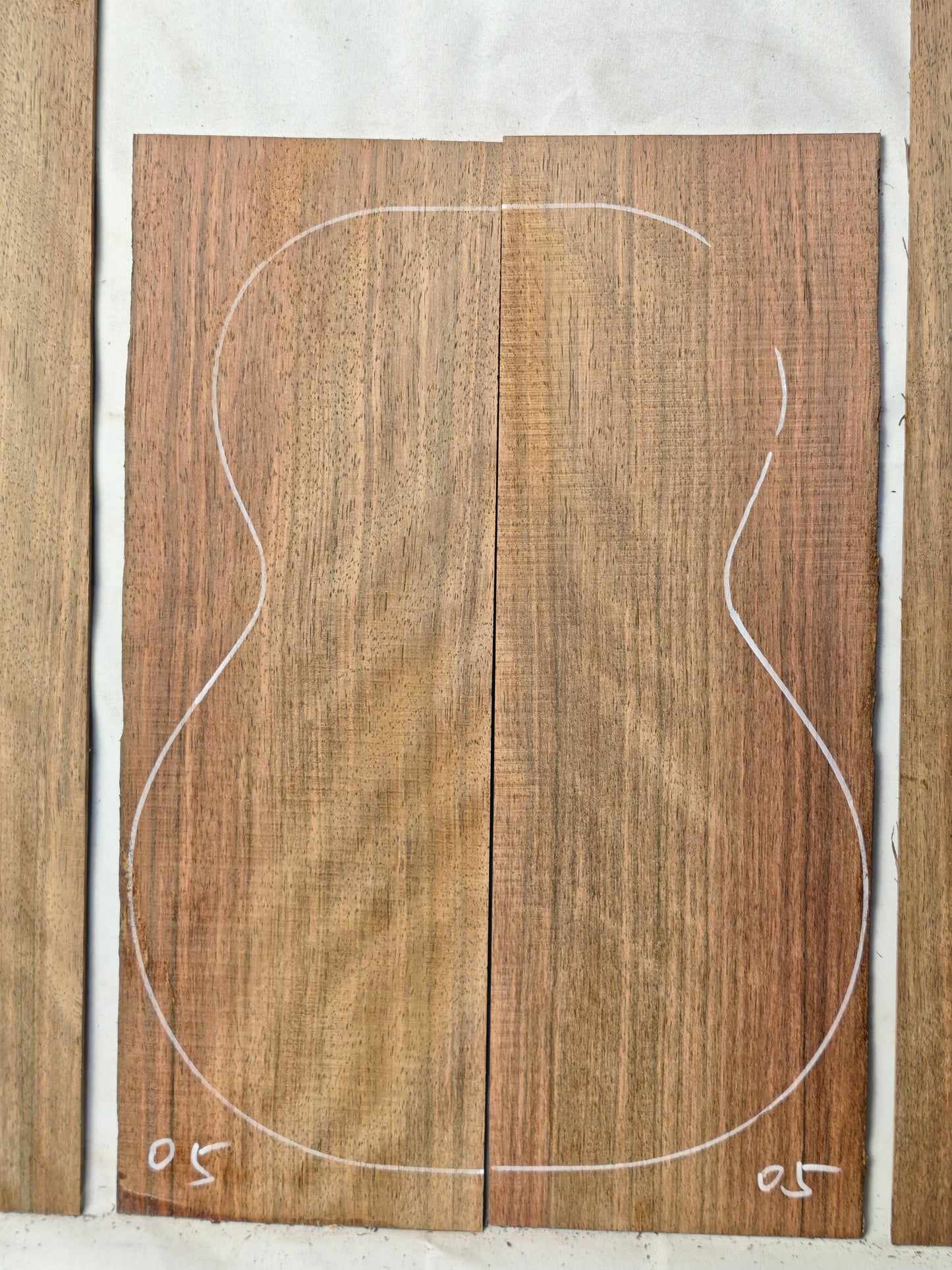 Malaysian blackwood tenor ukulele back & sides set