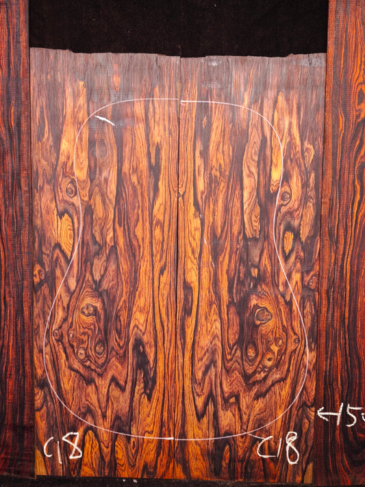 Mexico cocobolo back&sides guitar set C18