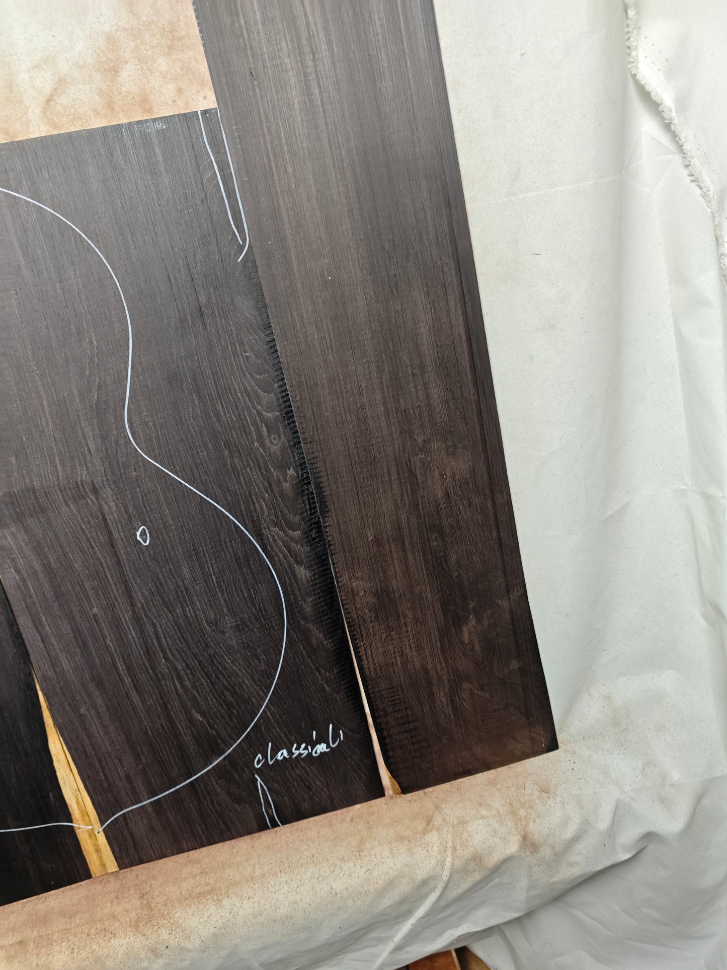 Quartersawn african blackwood back&sides classical guitar set