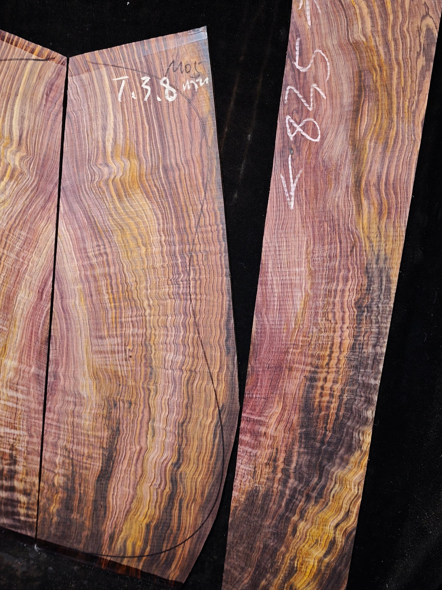 M05 curly Quartersawn cocobolo back&sides guitar set