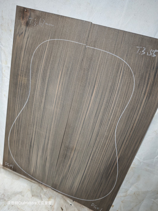 #DG01 Black 'Dragon Spruce' Ancient Sinker Chinese Spruce guitar top