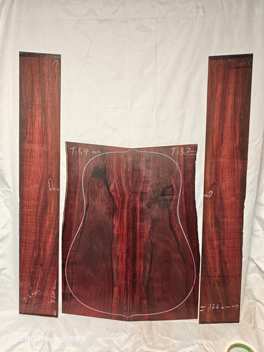 Bois de Rose madagascar rosewood back&sides guitar set