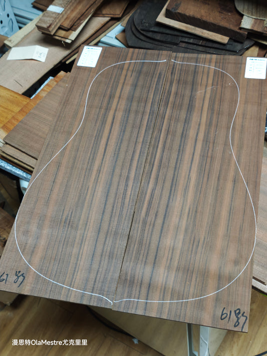 Curly ancient sinker redwood guitar top set #61