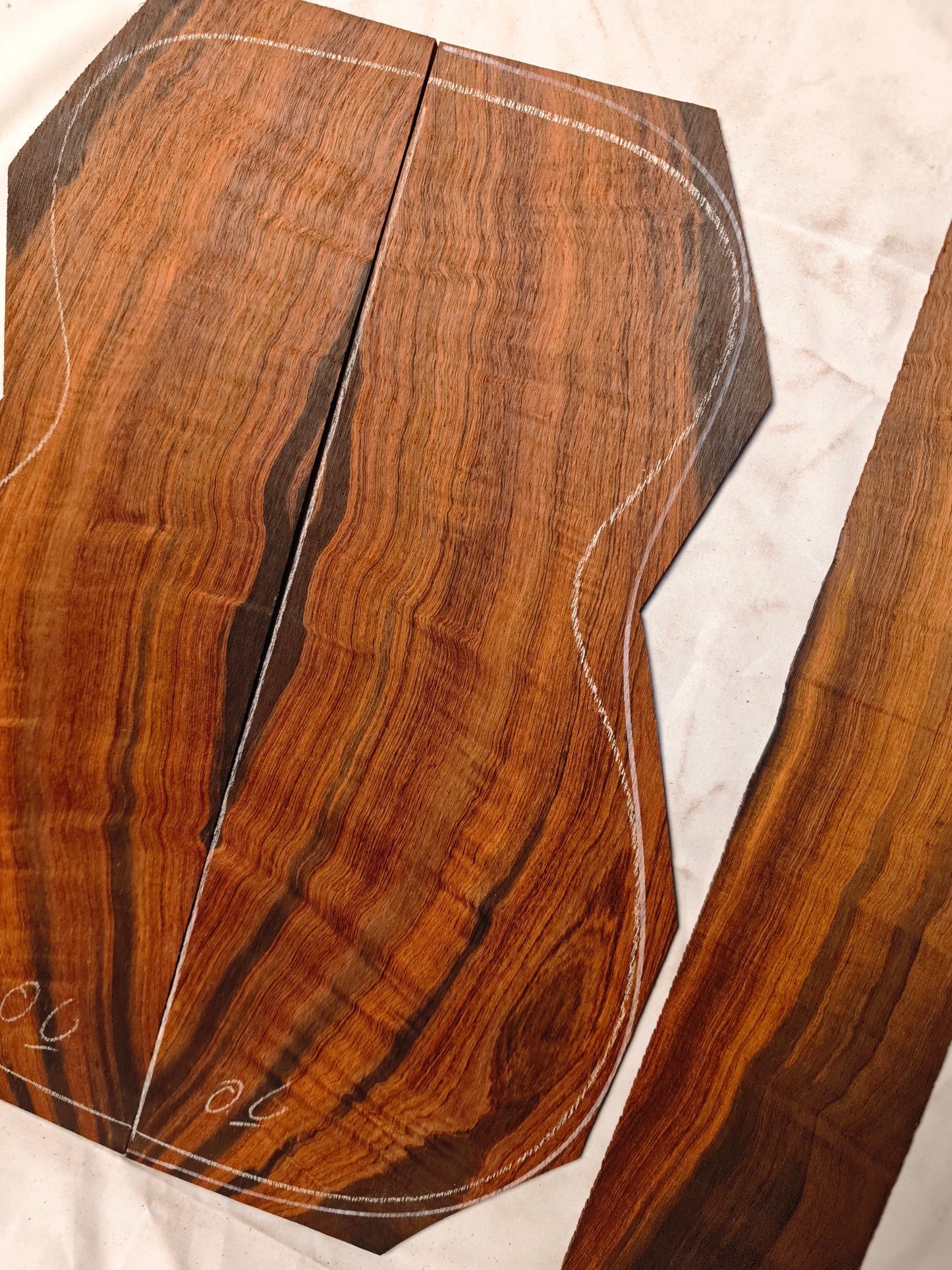 #06 MA Curly Brazilian rosewood guitar backs&sides set with CITES