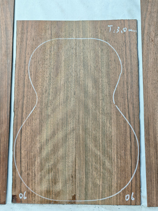 Malaysian blackwood tenor ukulele back & sides set