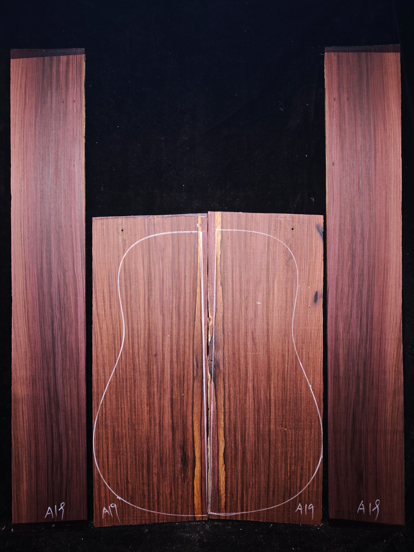 A19 Guatemalan Rosewood back&sides guitar set