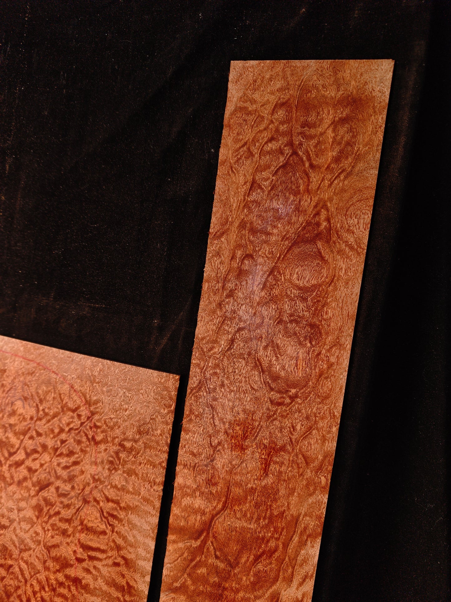 Quilted sapele acoustic guitar back &sides set