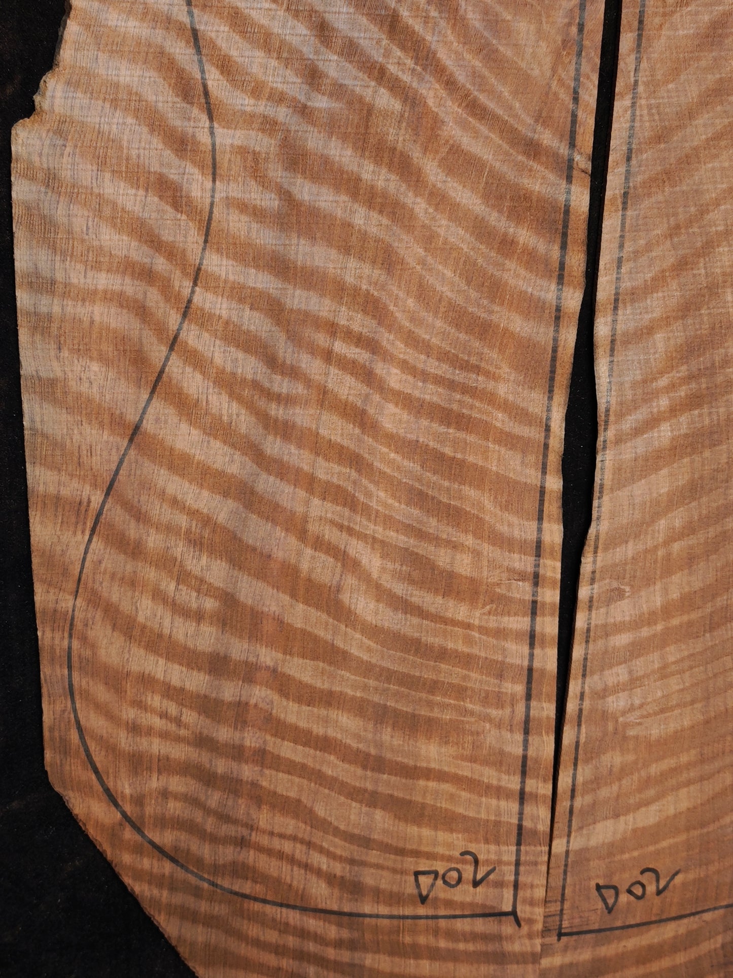 master grade ancient curly sinker redwood guitar top set #D05