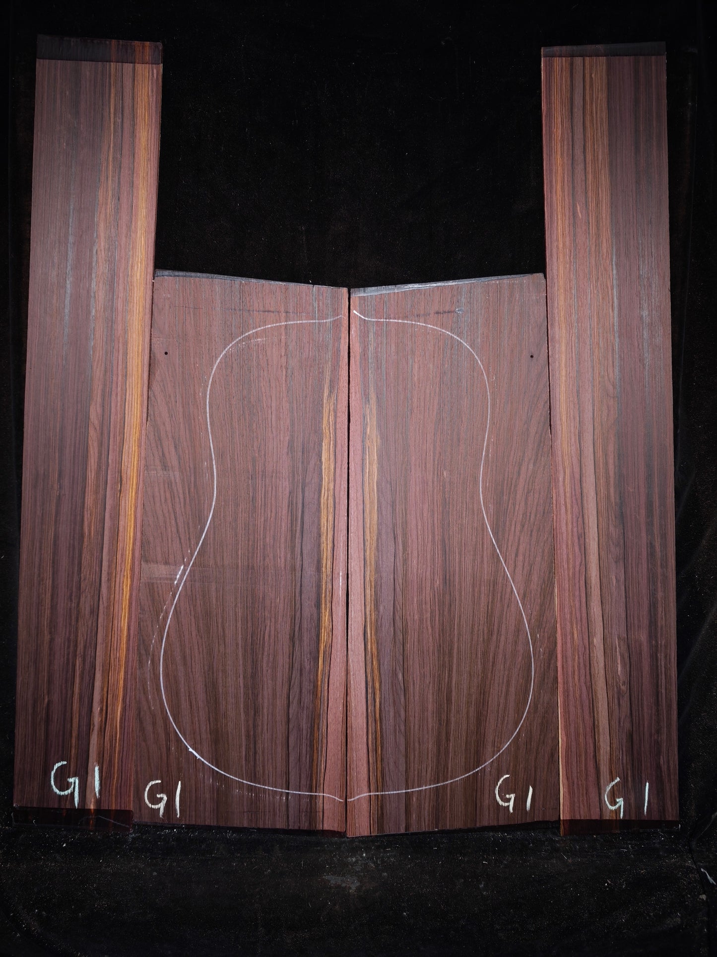 G1 Striped Guatemalan Rosewood back&sides guitar set
