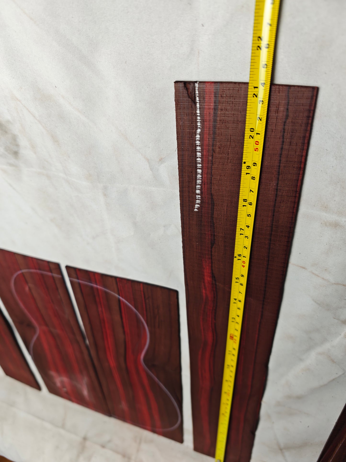 Quartersawn bois de Rose tenor ukulele back&sides set
