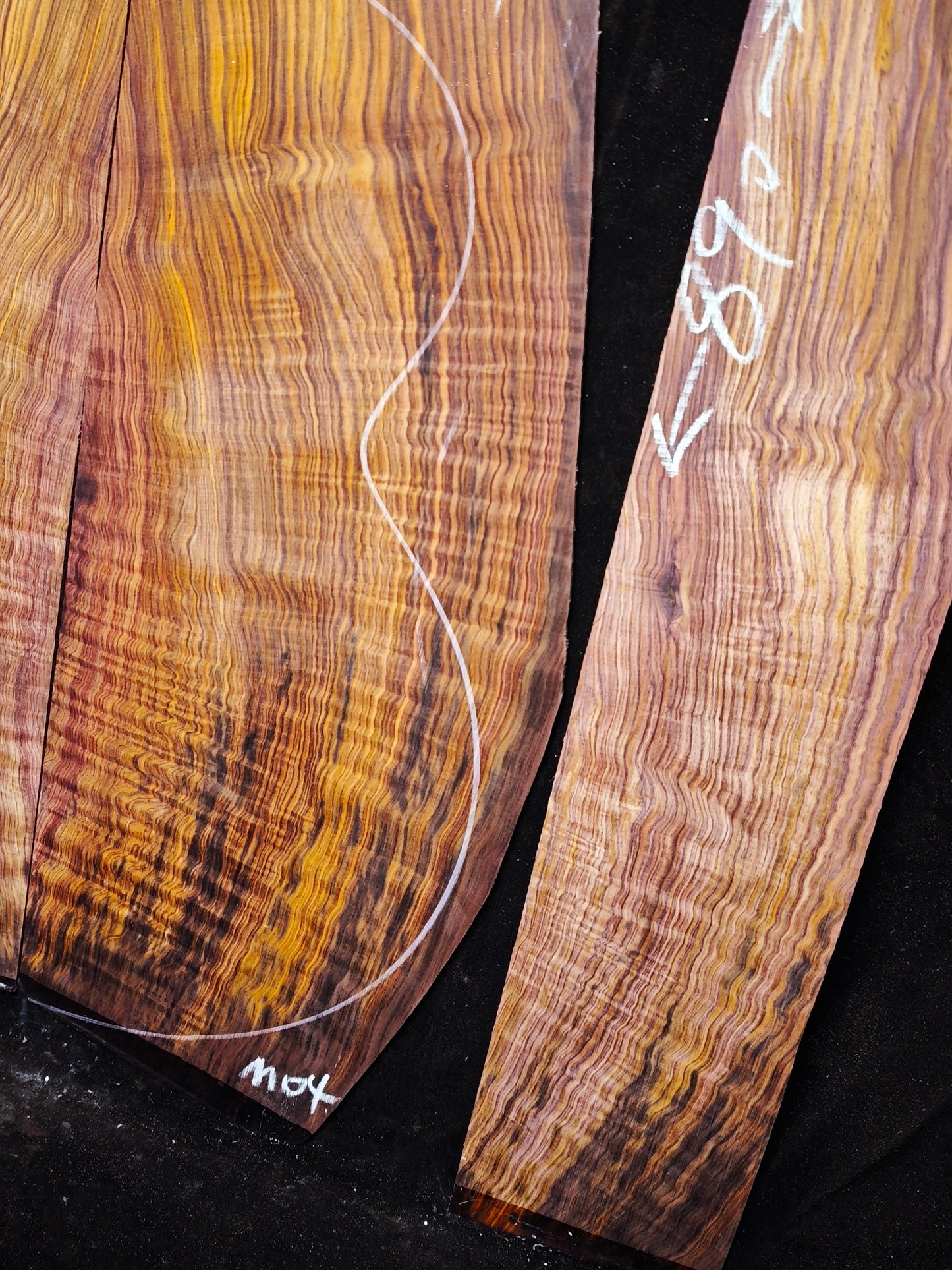 M04 curly Quartersawn cocobolo back&sides guitar set