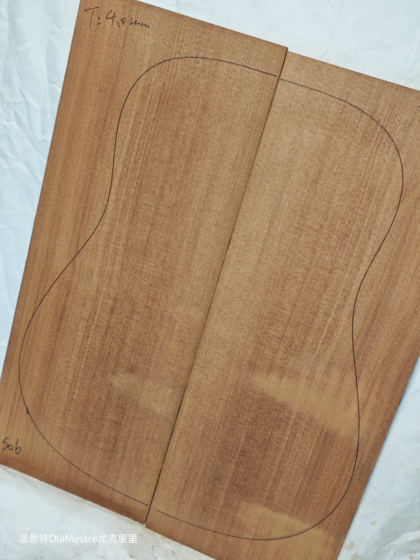 S06 sinker redwood guitar top set