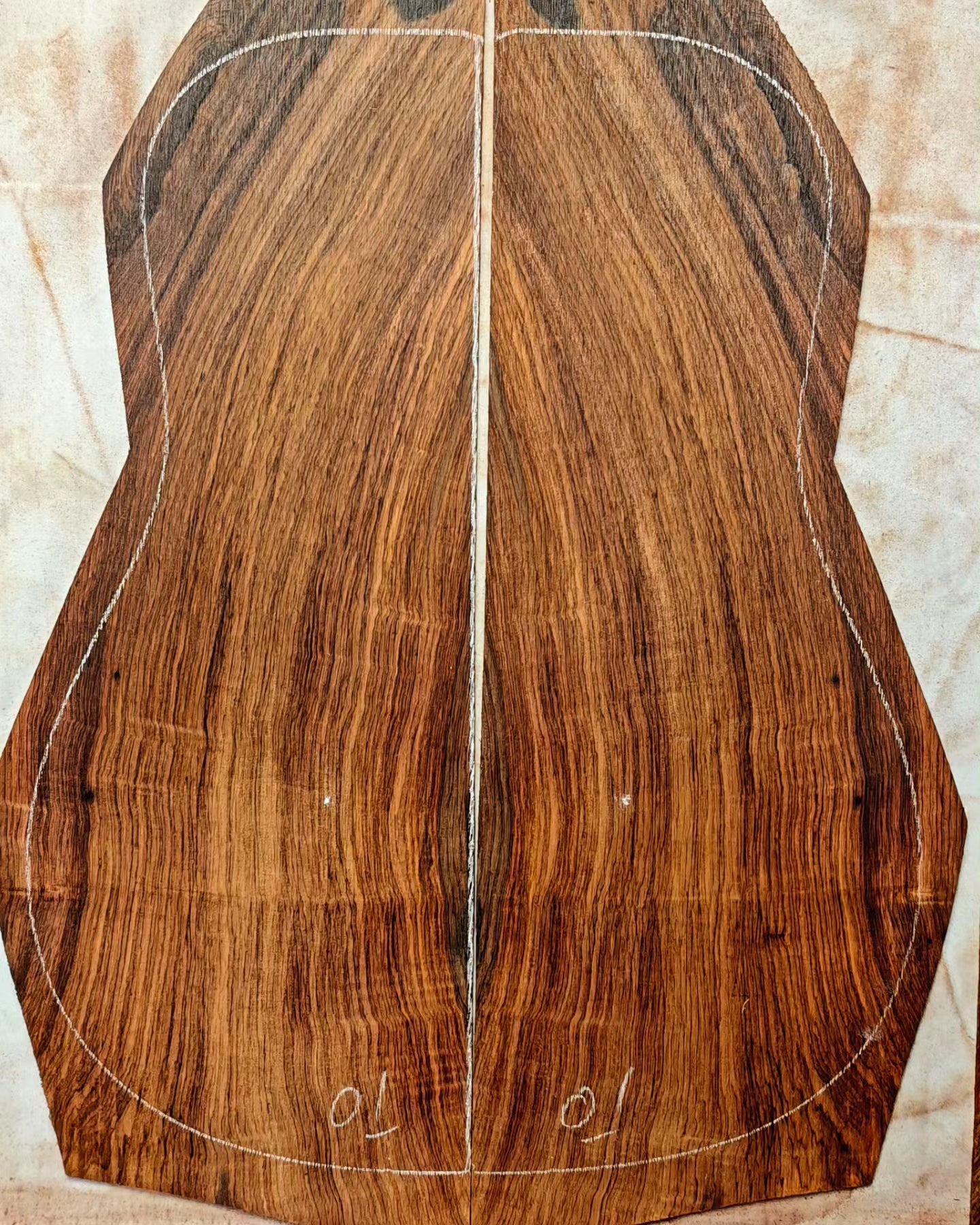#01 MA Quartersawn Brazilian rosewood guitar backs&sides set with CITES