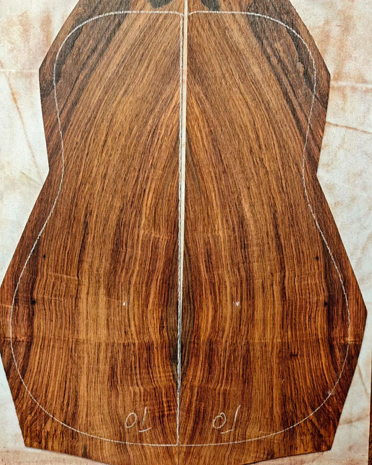 #01 MA Quartersawn Brazilian rosewood guitar backs&sides set with CITES