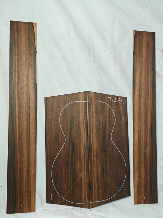 Malaysian blackwood tenor ukulele back & sides set