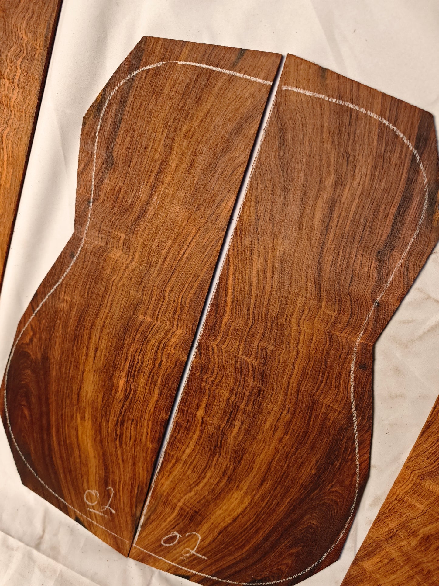 #07 MA Quartersawn Brazilian rosewood guitar backs&sides set with CITES