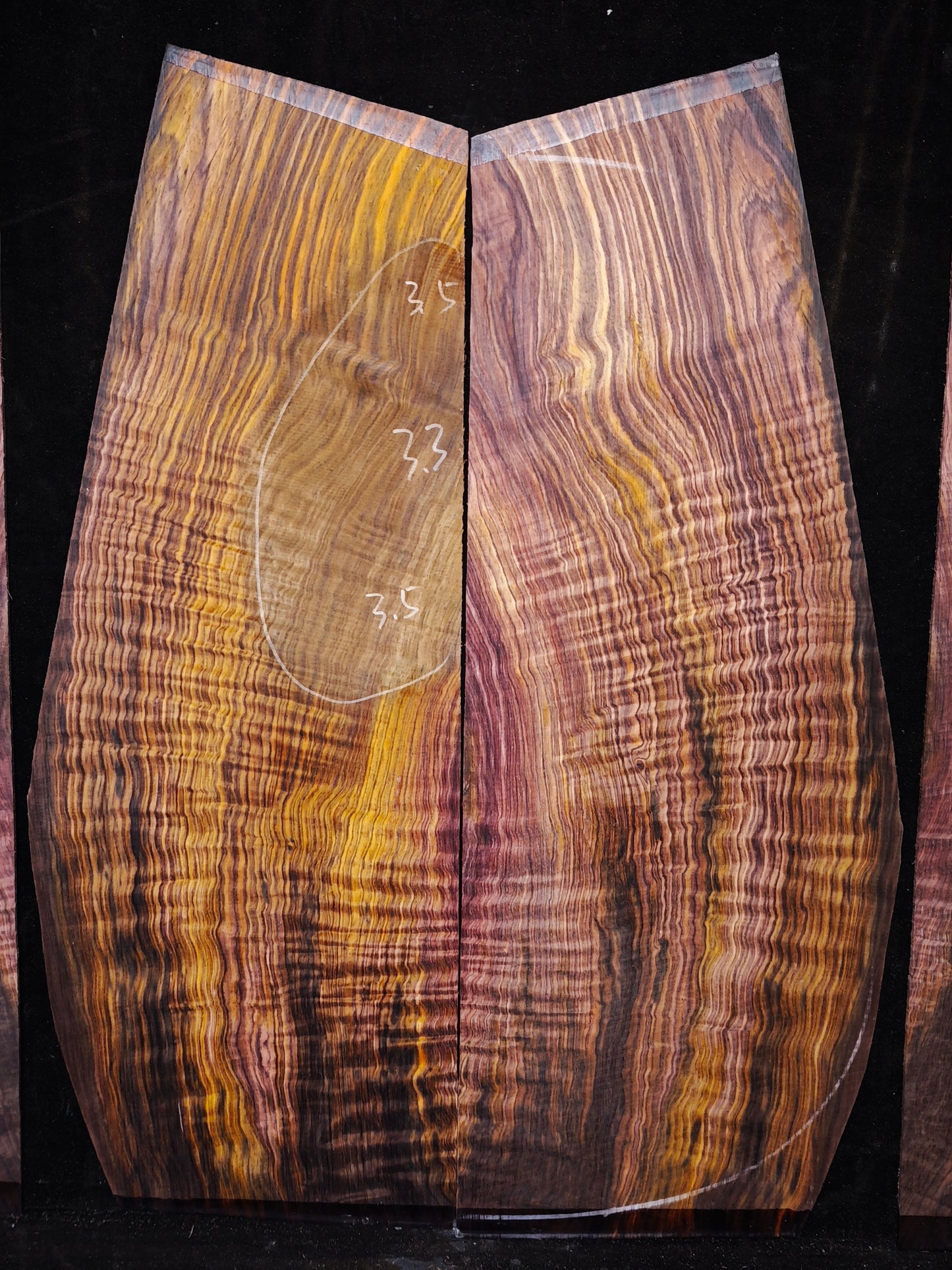 M05 curly Quartersawn cocobolo back&sides guitar set