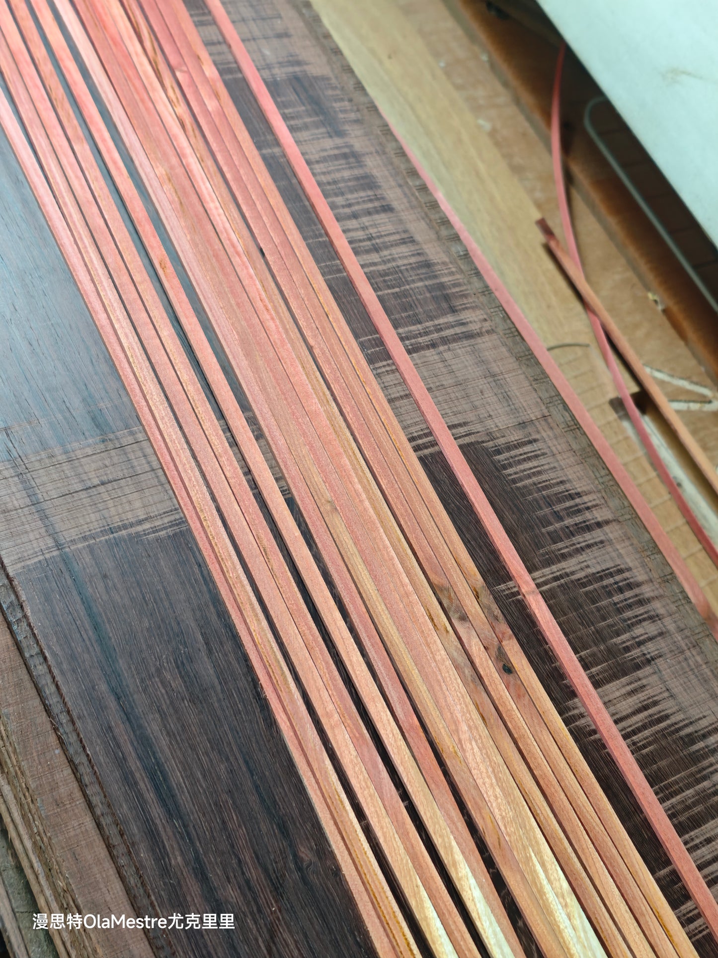 Pink Ivory wood guitar binding