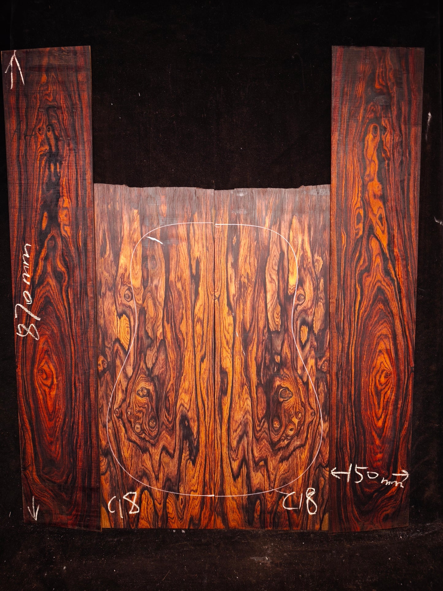 Mexico cocobolo back&sides guitar set C18
