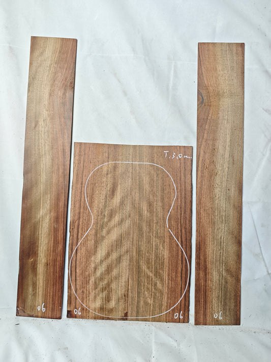 Malaysian blackwood tenor ukulele back & sides set