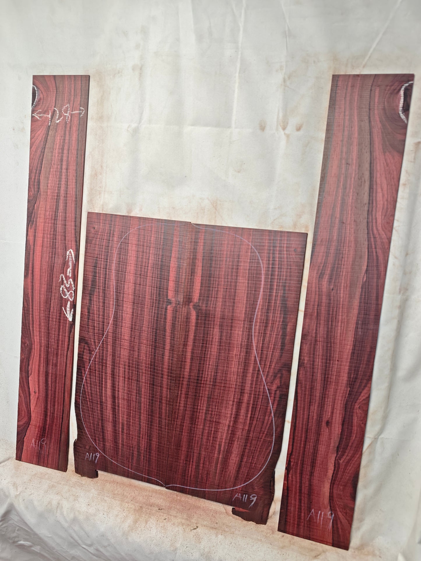 MA Quartersawn Bois de Rose madagascar rosewood back&sides guitar set A119