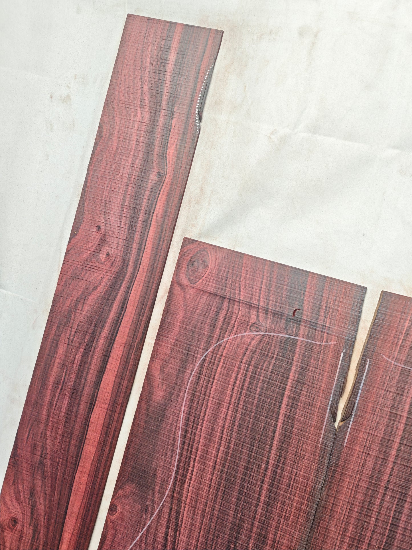 MA Quartersawn Bois de Rose madagascar rosewood back&sides guitar set A105