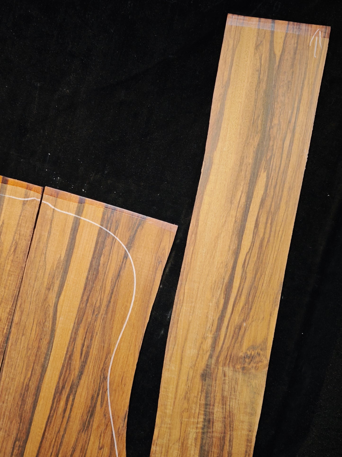 Figured Quartersawn Suriname snakewood acoustic guitar back&sides set S02
