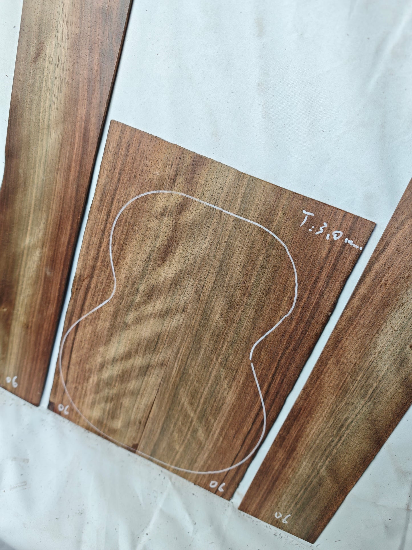 Malaysian blackwood tenor ukulele back & sides set