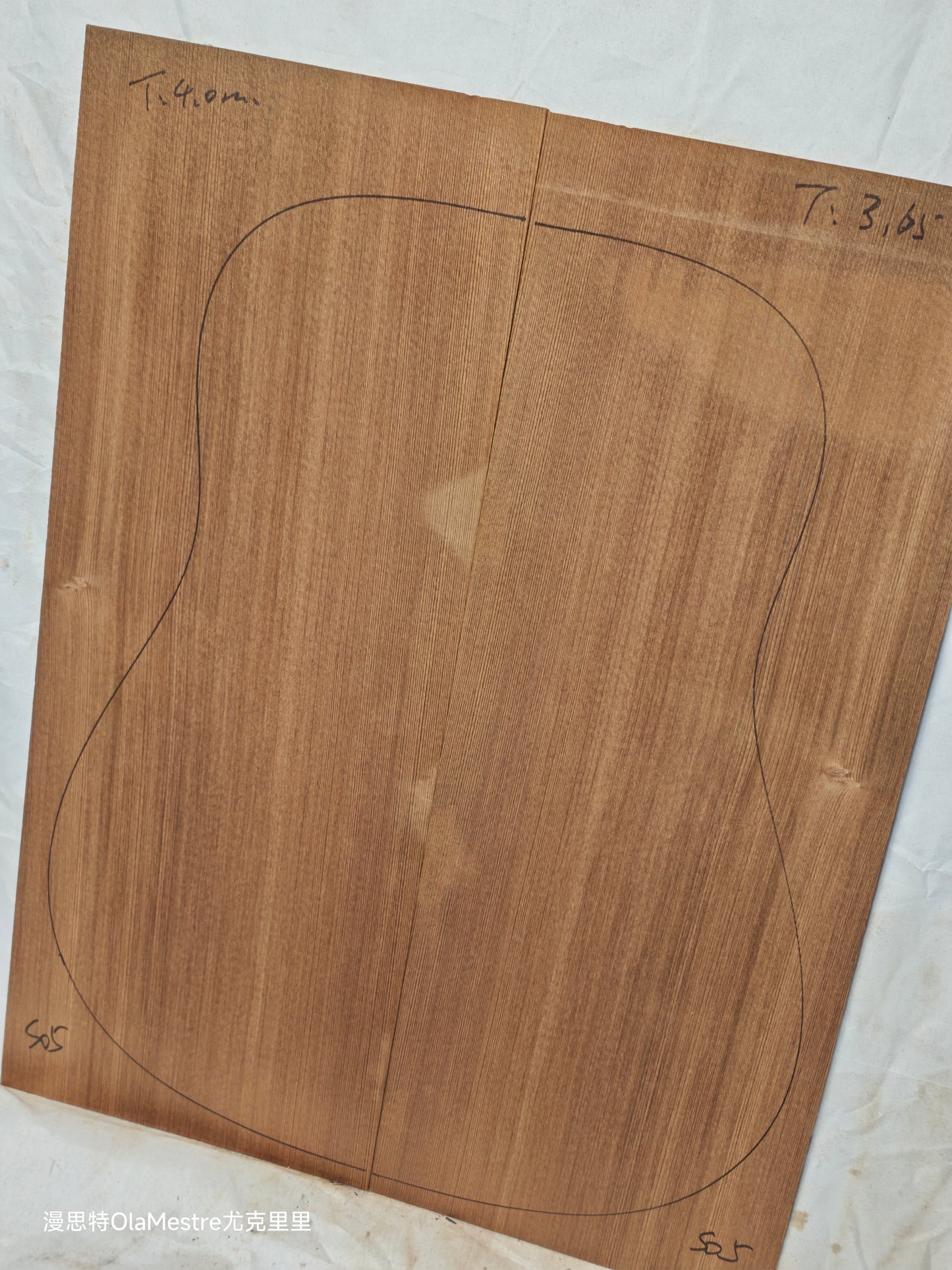 S05 sinker redwood guitar top set